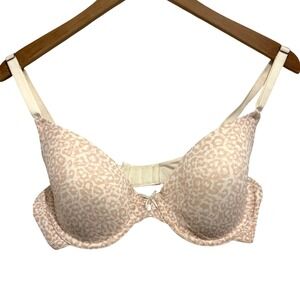 Maidenform Comfort Devotion T-Shirt Bra 36D Tan Leopard Print DM7966 Underwire